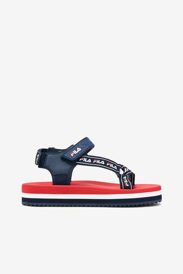 Sandálias Fila Mulher Azul Marinho/Vermelhas/Branco - Fila Spettro Velcro Strap Outlet Portugal,ZVIK